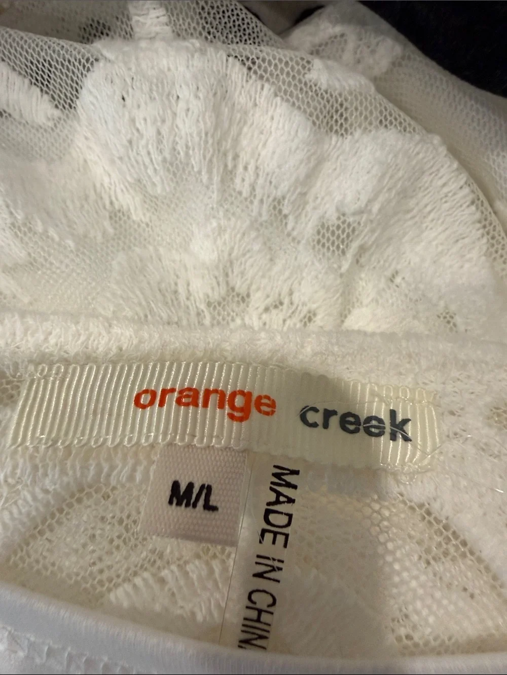 Orange Creek lined lace dress. Sz m l